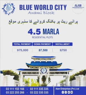 Awami Block 4 Marla Blue World City, Blue Area