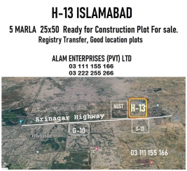 H 13 Islamabad 5 Marla Plot for sale , H-13