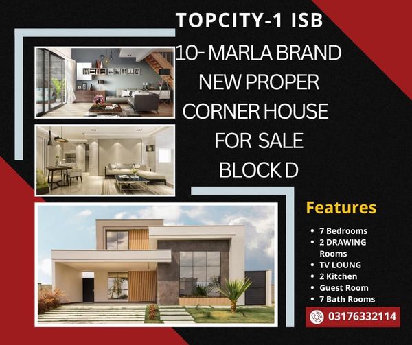 Topcity-1 *ISB**Block B*1Kanal Plot For Sale, Top City 1